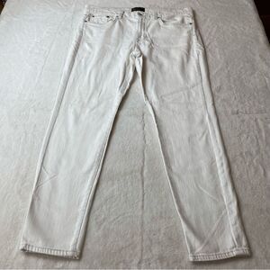 Vince Womens Jeans 31 Bleached Out White Straight Leg Cropped Denim Stretch USA